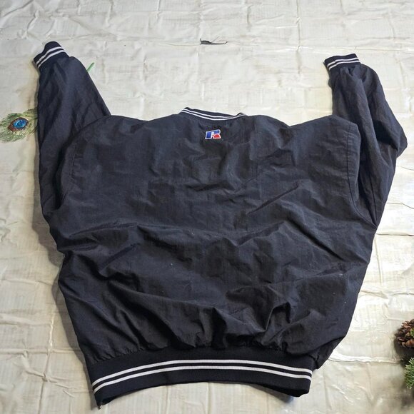 Black and white Russell Athletic Georgia Tech baseball windbreaker - Picture 4 of 4